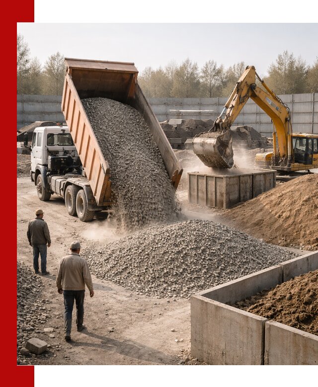 Доставка нерудных материалов с погрузкой и разгрузкой в Вичуге