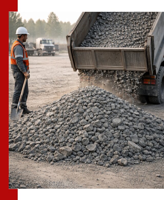 Гранитный щебень фракции 100–201 для строительства в Вичуге