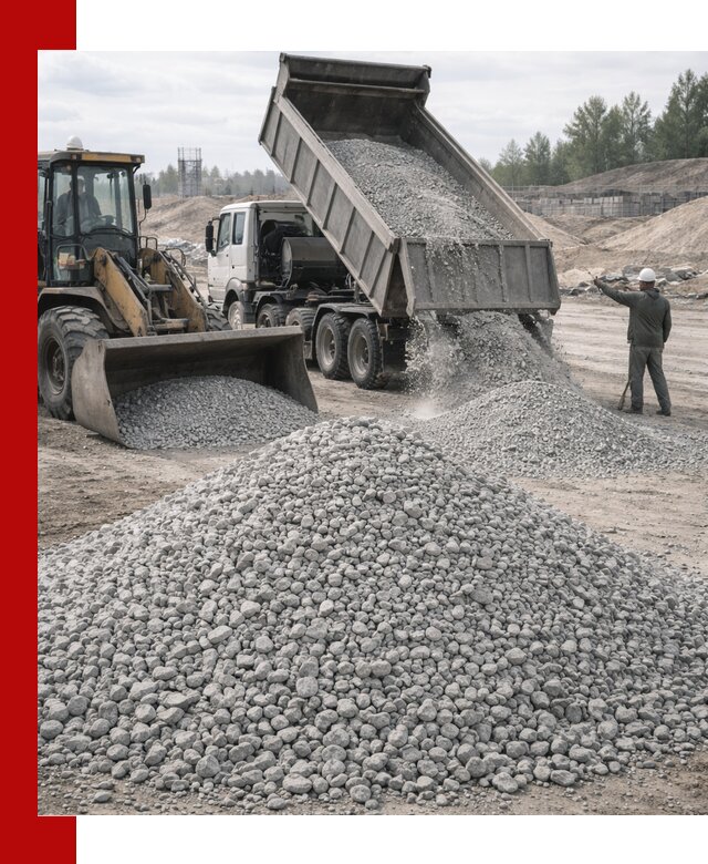 Доставка известнякового щебня фр. 5–20 в Вичуге