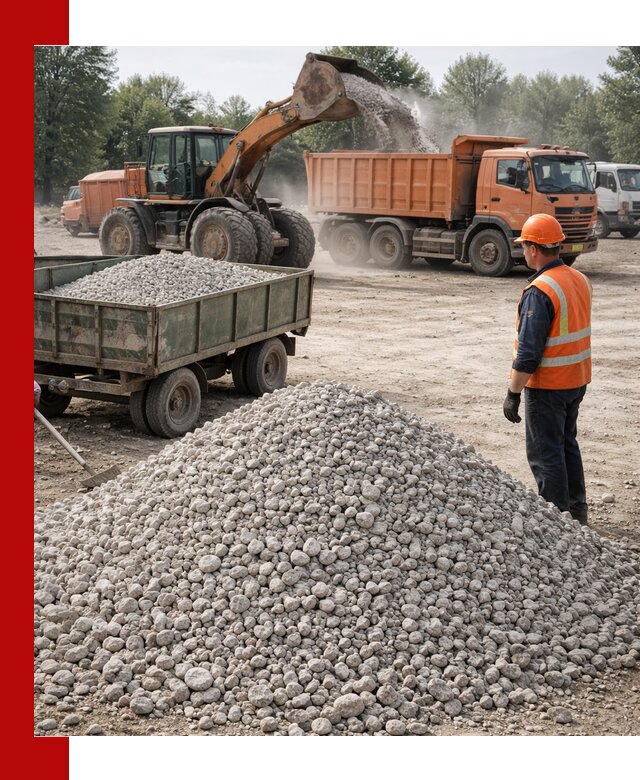 Доставка известнякового щебня фракция 20–40 в Вичуге