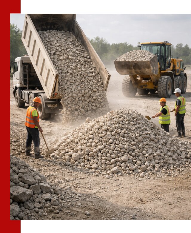 Доставка известнякового щебня фр. 40-70 в Вичуге