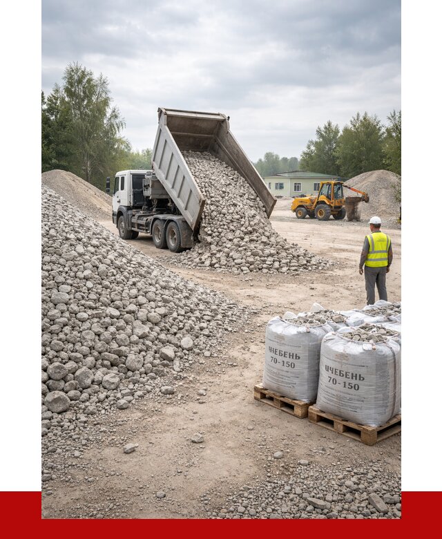 Известняковый щебень фракция 70-150 в Вичуге от 1270 р. | ПРОНЕРУДВчг