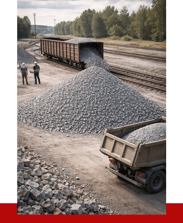 Железнодорожный щебень 20-60 в Вичуге от 1727 р. | ПРОНЕРУДВчг