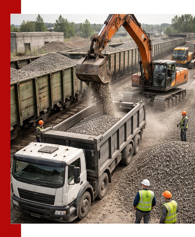 Железнодорожный щебень фракция 25–60 для поставок в Вичуге