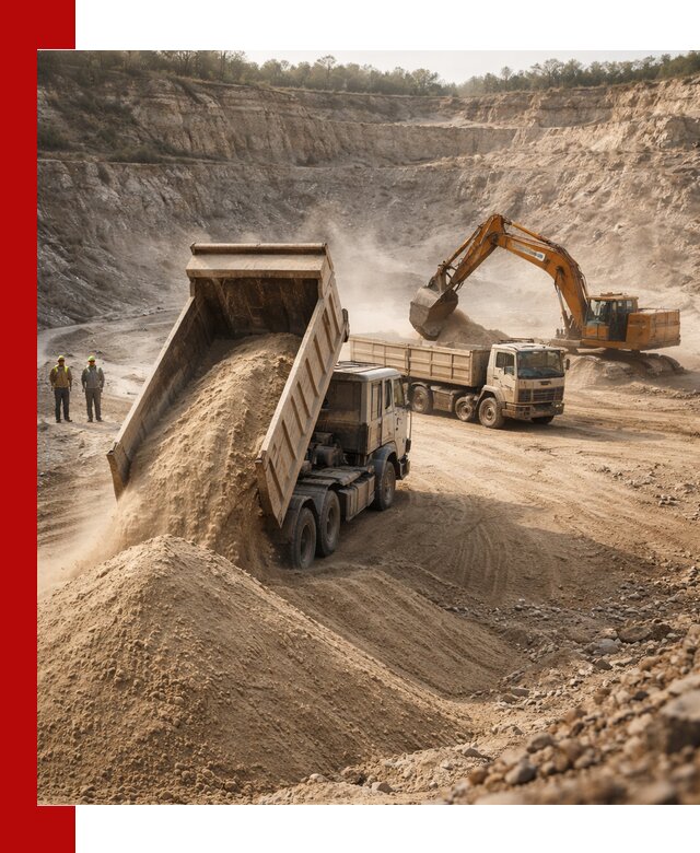 Карьерный песок навалом с доставкой в Вичуге