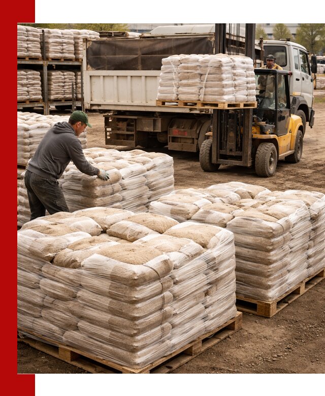 Карьерный песок в мешках с доставкой в Вичуге