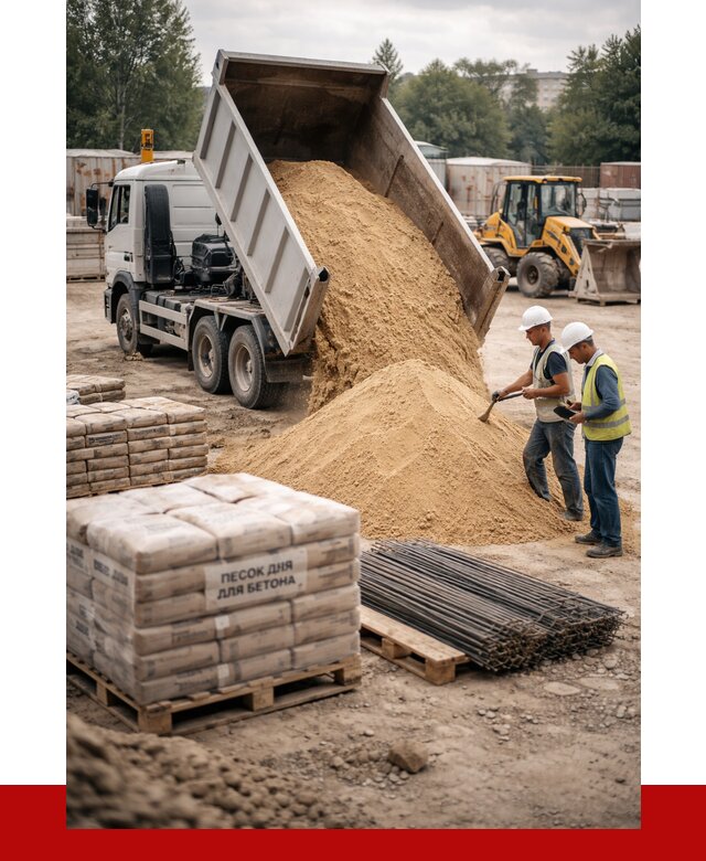 Песок для бетона в Вичуге от 2540 р. с доставкой, ПРОНЕРУДВчг