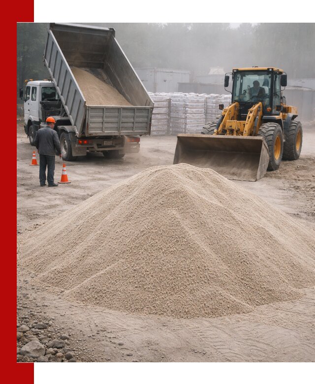 Кварцевый песок фракция 0–8 для стройработ в Вичуге
