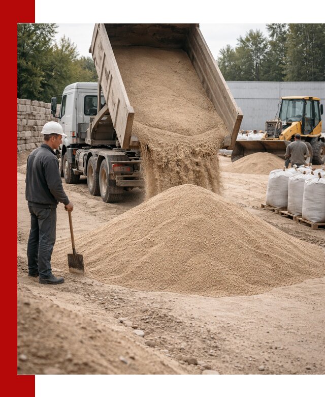 Кварцевый песок фракция 0–3 мм с доставкой в Вичуге