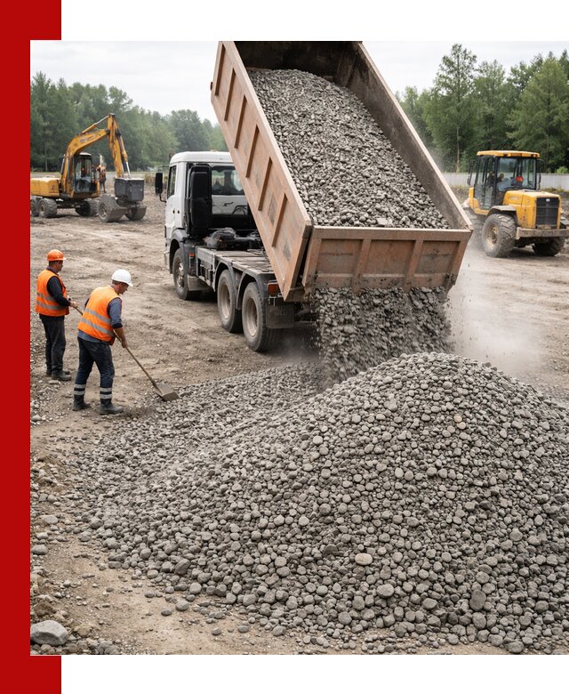 Доставка гравия фракции 40-70 в Вичуге оптом и в розницу