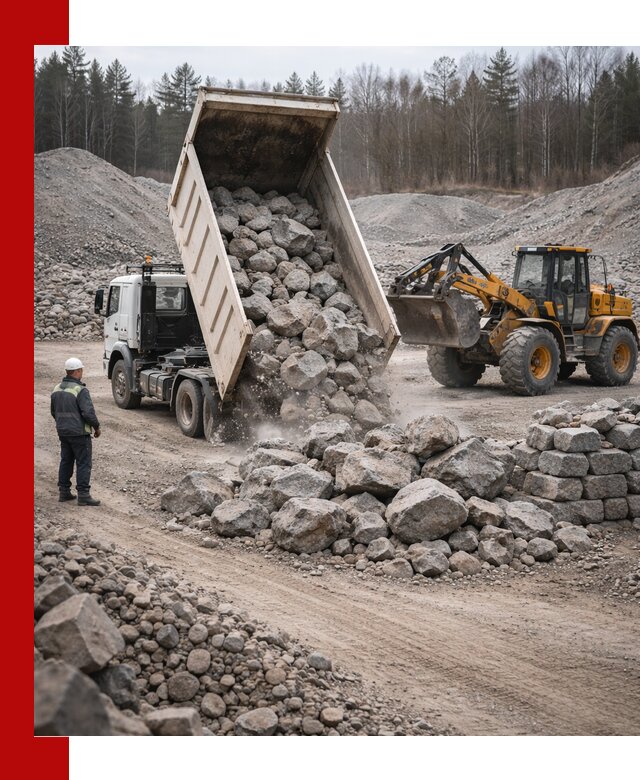 Доставка и продажа бутового гранитного камня в Вичуге