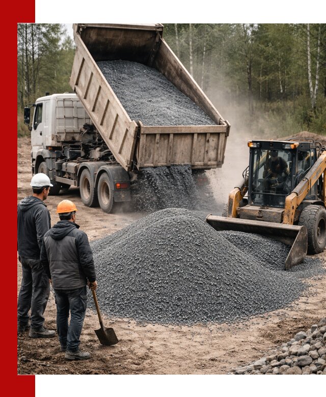 Гранитный отсев 0-5 с доставкой и разгрузкой в Вичуге