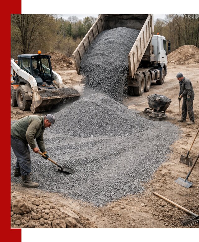 Отсев для подсыпки в Вичуге — доставка и подсыпка на участок