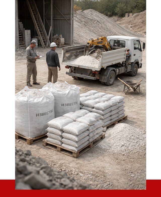 Известь строительная в Вичуге с доставкой от 4267 р. | ПРОНЕРУДВчг