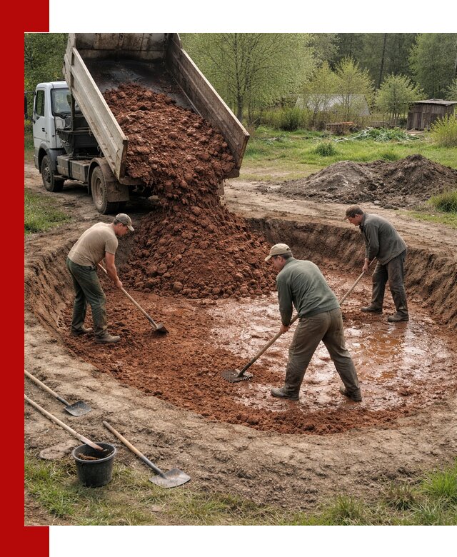 Купить качественную глину для пруда в Вичуге