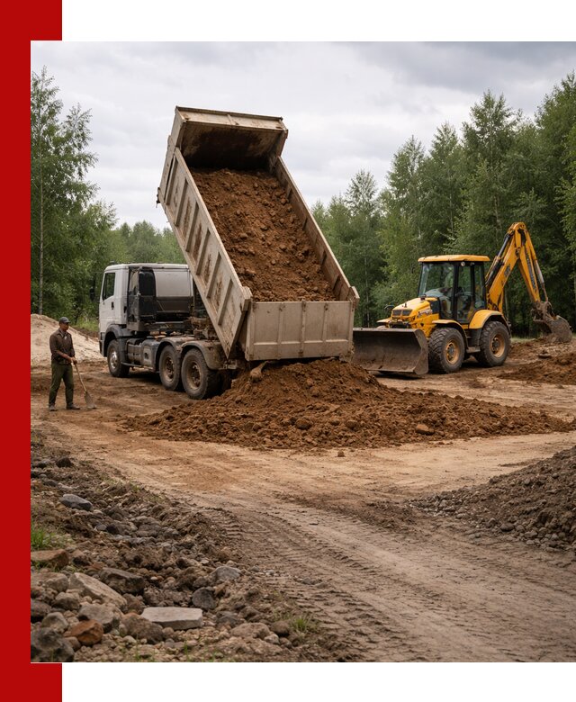 Доставка суглинка самосвалами в Вичуге подсыпка и планировка
