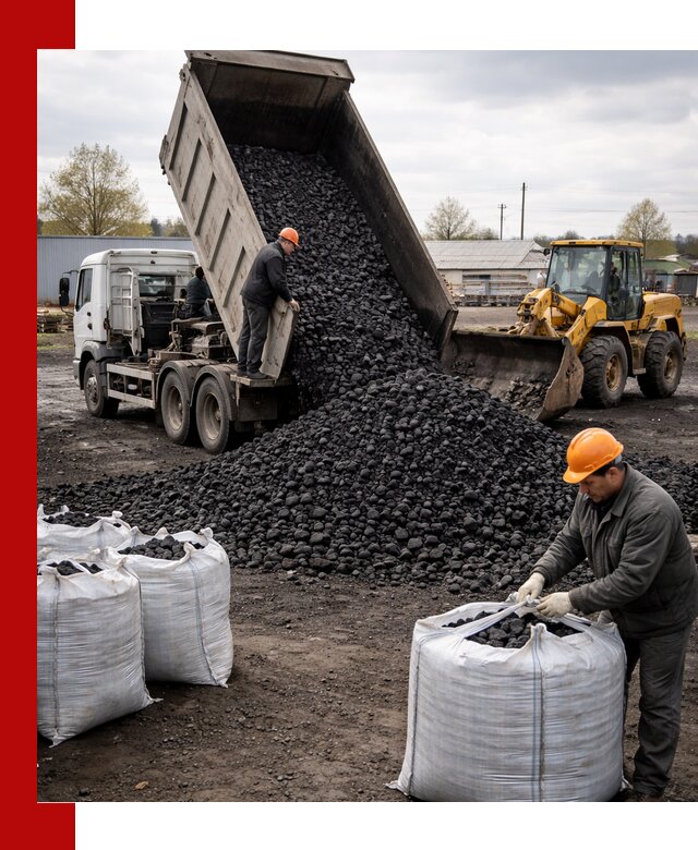 Доставка каменного угля в Вичуге оптом и в розницу