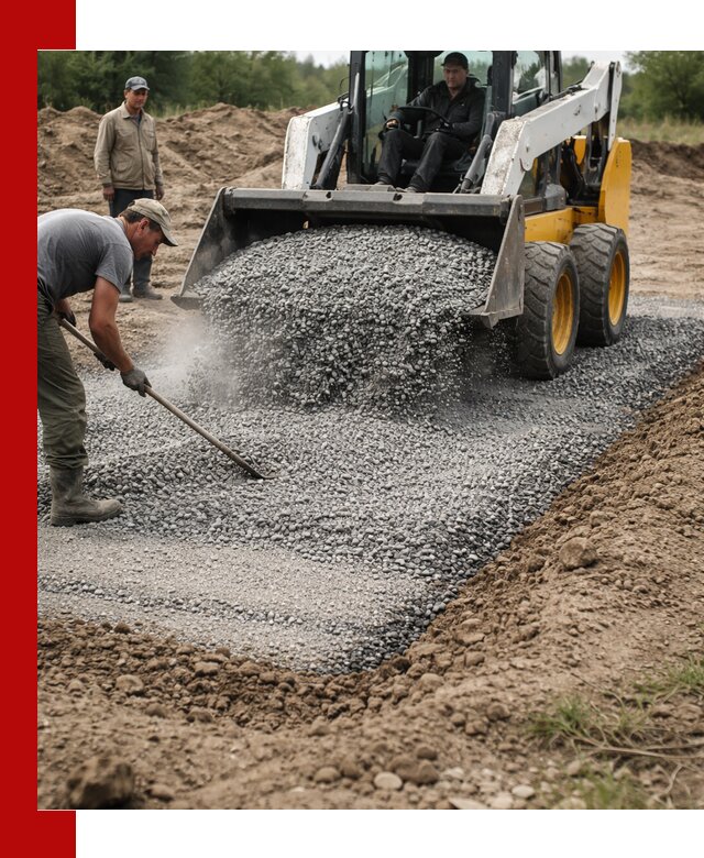 Устройство щебеночной подушки в Вичуге для дорог и фундаментов